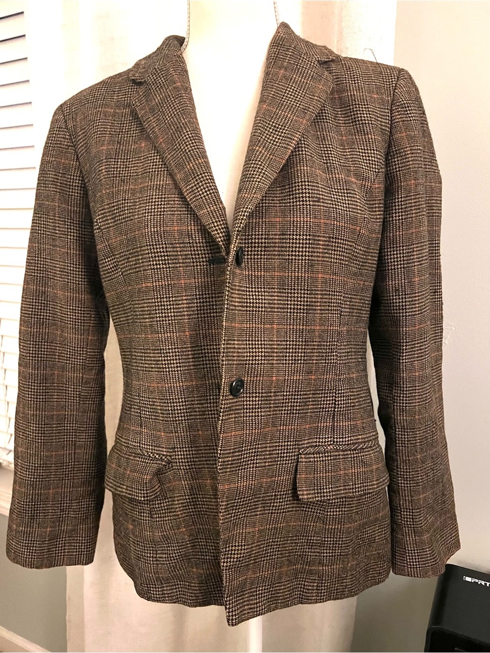 Liz Claiborne Vintage Plaid Houndstooth Blazer
